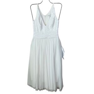 Dress The Population Alicia Sequin Fit And Flare Tea Length Midi Dress Size S